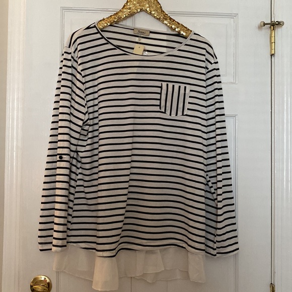 Toomi Striped Ruffle Tunic Size 3X NWT! - Picture 4 of 4